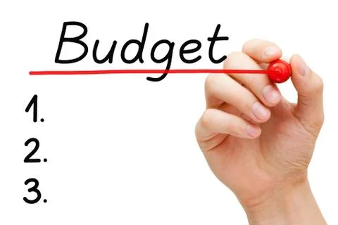Budget List Concept Stock-Fotos
