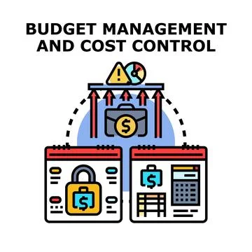 Budget management and cost control strategy planning Stock Illustration