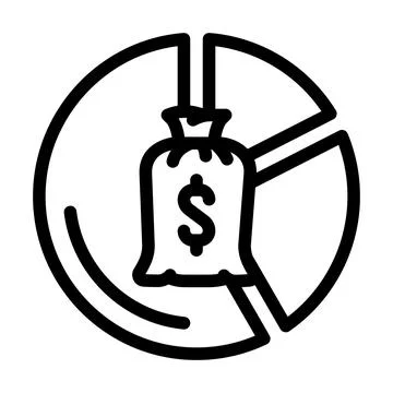 Budget management line icon vector illustration Stock Illustration
