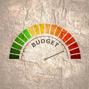 Budget measuring scale Stock Illustration