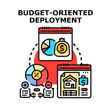 Budget oriented deployment planning and cost optimization Stock Illustration