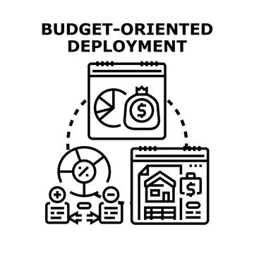 Budget oriented deployment planning and cost optimization Stock Illustration