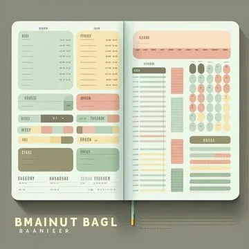 Budget planner blank template vector, Made by AI,Artificial intelligence Stock Illustration