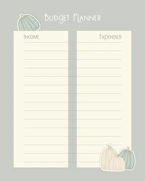 Budget planner template page design collage scrapbooking vintage style with Stock Illustration