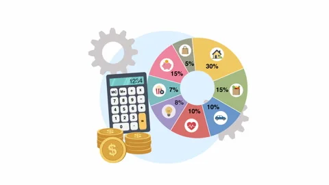 Budget Planning Concept with Calculator Stock Footage 339629663