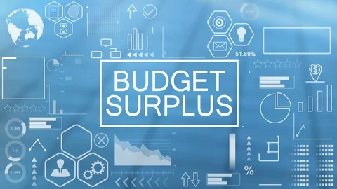 Budget Surplus, Animated Typography Stock Footage 116358721