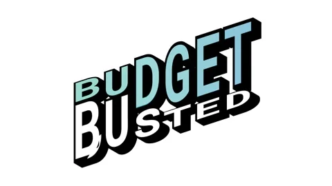 BUDGET vs BUSTED, 3D Text Animation in Isometric View with Opposite Word Motion Stock Footage 314263324