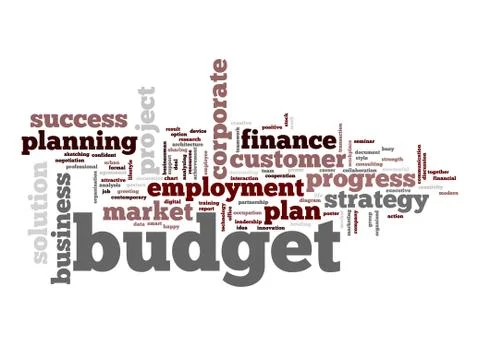 Budget word cloud Stock Illustration