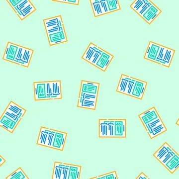 Budgeting business process vector seamless pattern Illustrazione stock