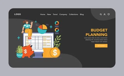 Budgeting Essentials concept. Flat vector illustration Stock Illustration