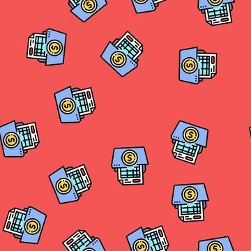 Budgeting financial advisor vector seamless pattern Stock Illustration