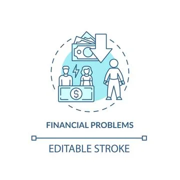 Budgeting problem concept icon Stock Illustration