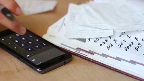 Budgeting. Spending log Stock-Footage 70415148