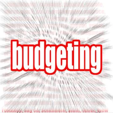 Budgeting word cloud Stock-Illustration