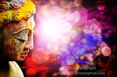 Budha full of colors Stock Illustration
