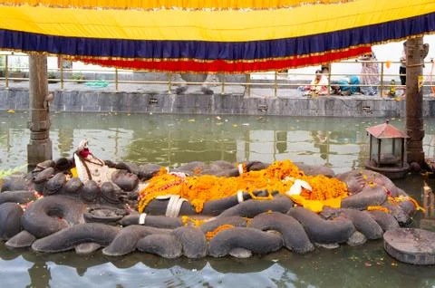 Budhanilkantha Temple Stock Photos