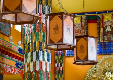 Budhist Temple Interior Stock Photos