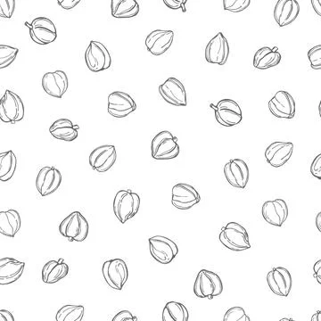 Buds  of capers. Vector seamless pattern. Stock Illustration