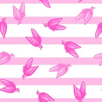 Buds flower seamless pattern. Decorative floral background. Stock Illustration