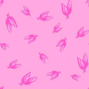 Buds flower seamless pattern. Decorative floral background. Stock Illustration