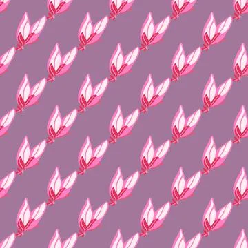 Buds flower seamless pattern. Decorative floral background. Stock Illustration
