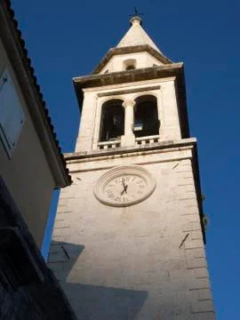 Budva bell tower Stock Photos