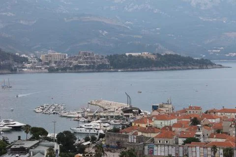 Budva from the hill Stock Photos