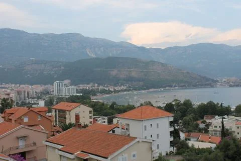 Budva from the hill Stock Photos