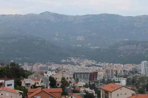 Budva from the hill Stock Photos