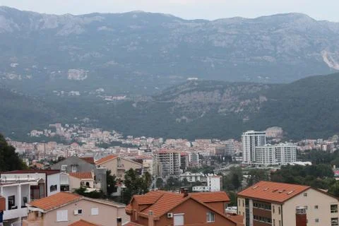 Budva from the hill Stock Photos