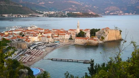 Budva Montenegro view Stock Footage 80944258