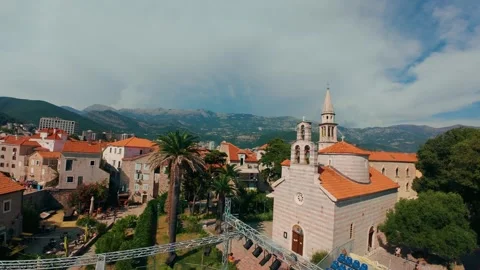 Budva Old Town  - FPV Drone Cinematic  Shot 4K Video Stock Footage 294816009