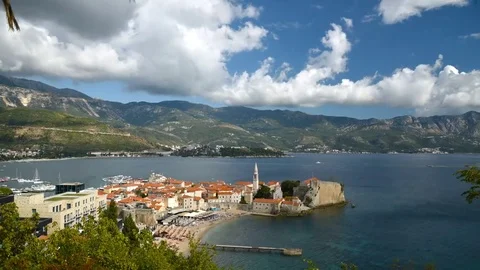 Budva old town time lapse 2 Vídeo Stock 80944196