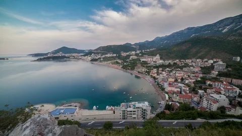 Budva sunrise Stock Footage 78611060