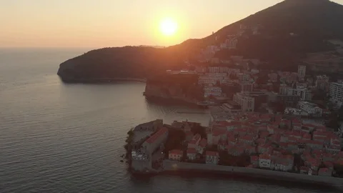 Budva-sunset-03 스톡 동영상 104636161
