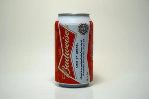 Budweiser beer can Stock Photos