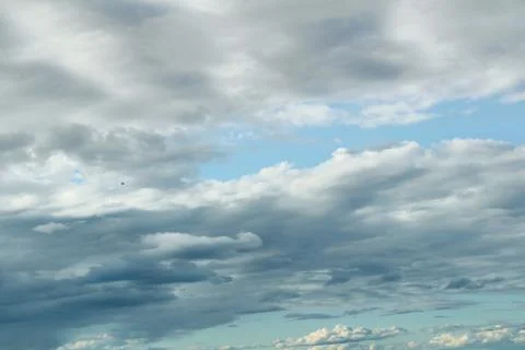 Bue bright sky with clouds, natural beautiful background Stock Photos