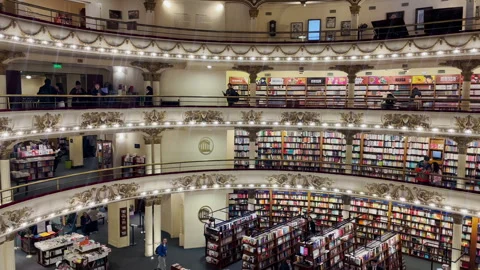 Buenos Aires, Argentina – 2026, Jun 15: Historic El Ateneo Grand Splendid Stock Footage 339300694