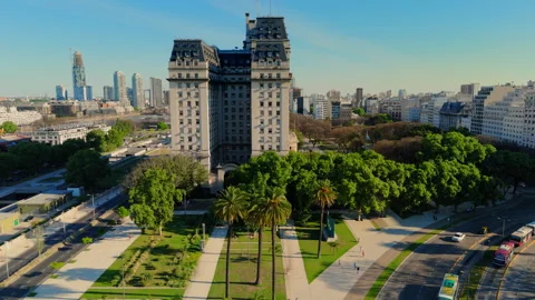 Buenos Aires Argentina aerial Edificio Libertado Building Ministry Of Defense Vidéo 289902553