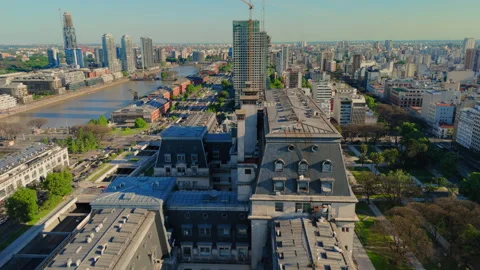 Buenos Aires Argentina aerial Edificio Libertado Building Ministry Of Defense Vidéo 289903727