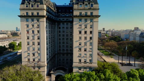 Buenos Aires Argentina aerial Edificio Libertado Building Ministry Of Defense Vidéo 289904473