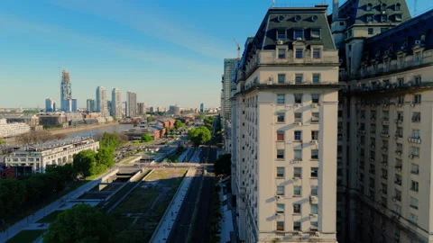 Buenos Aires Argentina aerial Edificio Libertado Building Ministry Of Defense Vidéo 289919102