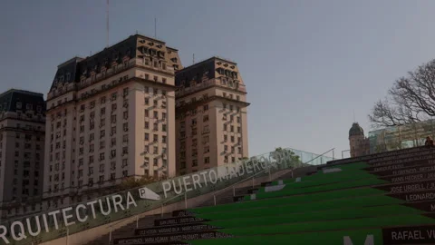 Buenos Aires Argentina Edificio Libertador Puerto Madero Harbor, Footage 8k 库存影片 292192684