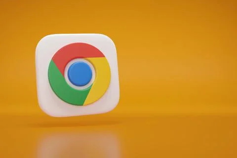 Buenos Aires, Argentina; May 5th 2024: Google Chrome logo in three dimensio.. Stockfoto's