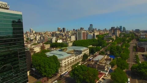 Buenos aires argentina telefonica business building downtown Stock Footage 144363853