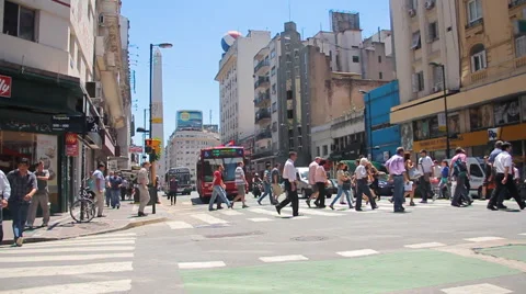BUENOS AIRES - Busy Intersection Stock Footage 41762880