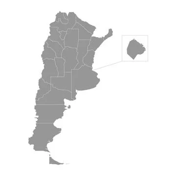 Buenos Aires city map, administrative division of Argentina. Vector illustr.. Stock Illustration
