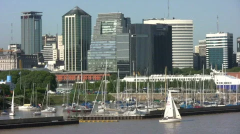Buenos Aires Cityscape Stock Footage