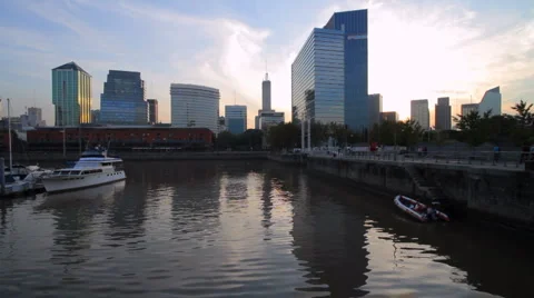 Buenos Aires Cityscape Stock Footage