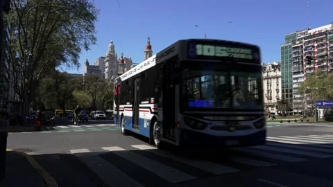 Buenos Aires, Congreso Square Stock Footage 210231030